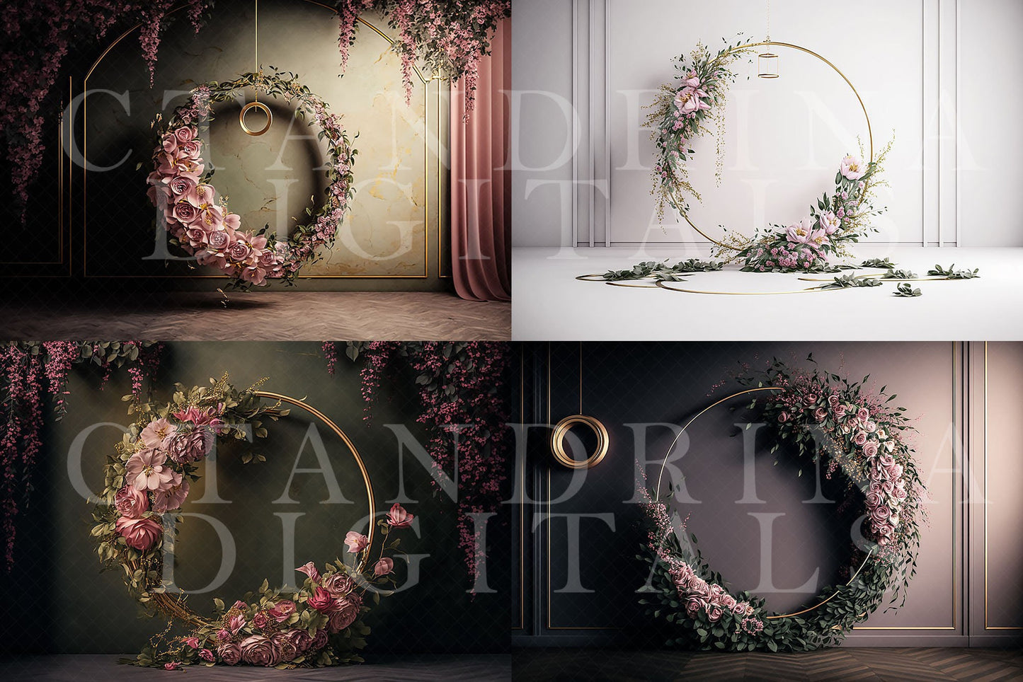 maternity digital backdrops, fine art floral ring backdrops, maternity backdrops best sellers, studio digital backdrops, ctandrina, original floral ring backdrops, spring floral backdrops, valentine floral hoop backdrops