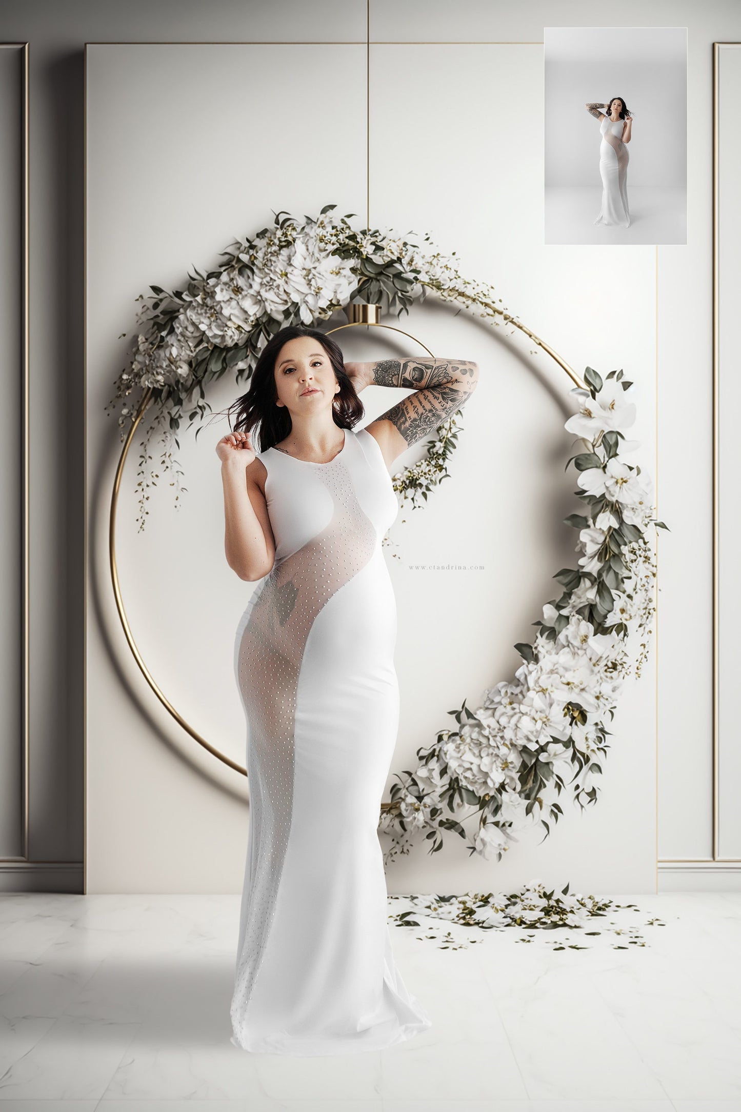 maternity digital backdrops, fine art floral ring backdrops, maternity backdrops best sellers, studio digital backdrops, ctandrina, original floral ring backdrops, spring floral backdrops, wedding floral hoop backdrops