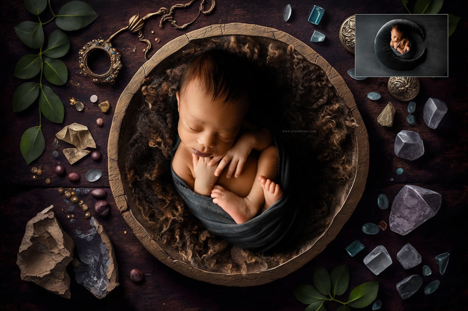 Jewel Newborn Digital Backdrops, Crystal Newborn Digital Backgrounds, Fine Art Newborn Digital Backdrops for Photoshop Composite