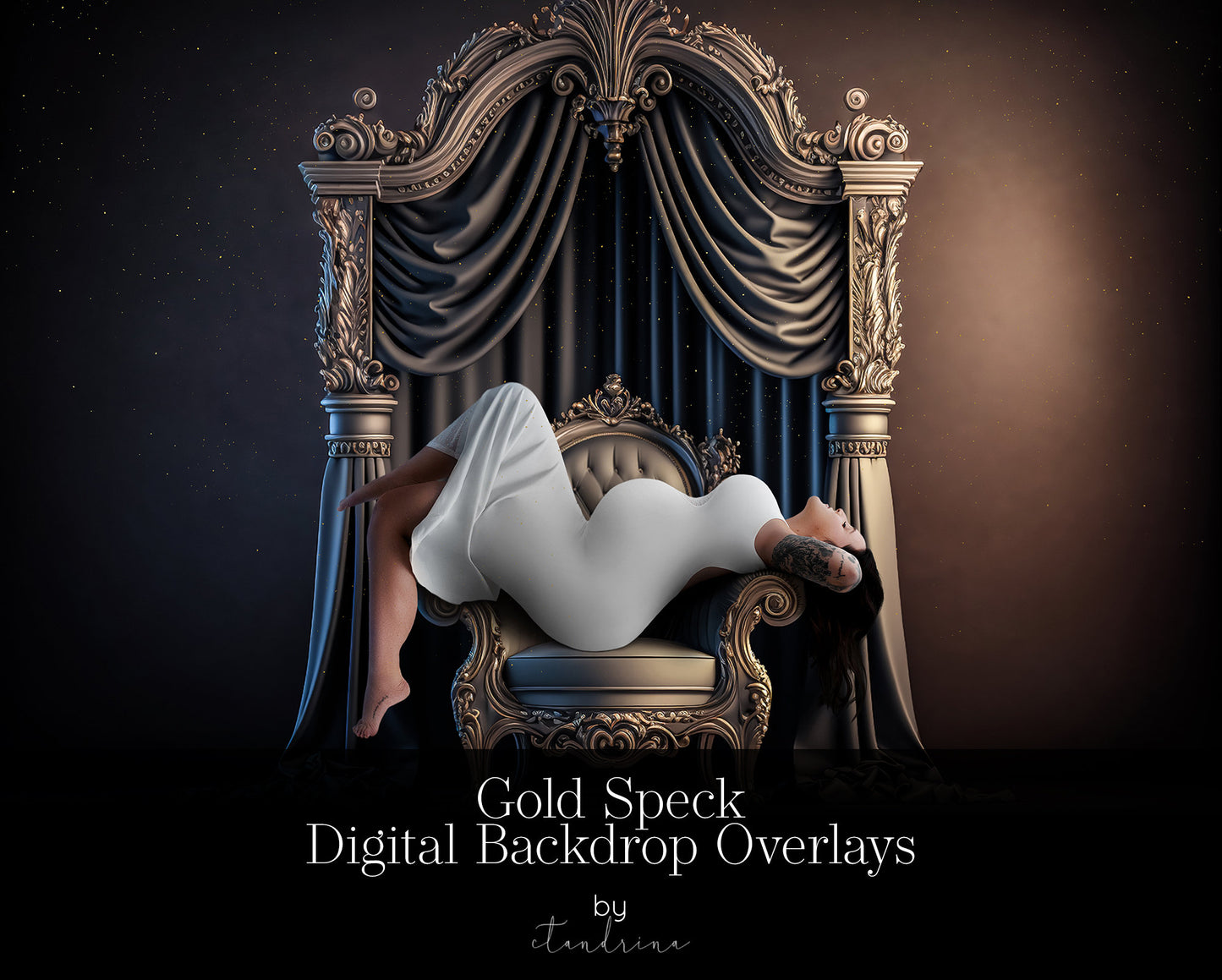 Gold Speck Digital Backdrop Overlays, PNG Gold Dust Overlays, Maternity Backdrop Overlays, Gold Speck and Dust Photoshop Overlays