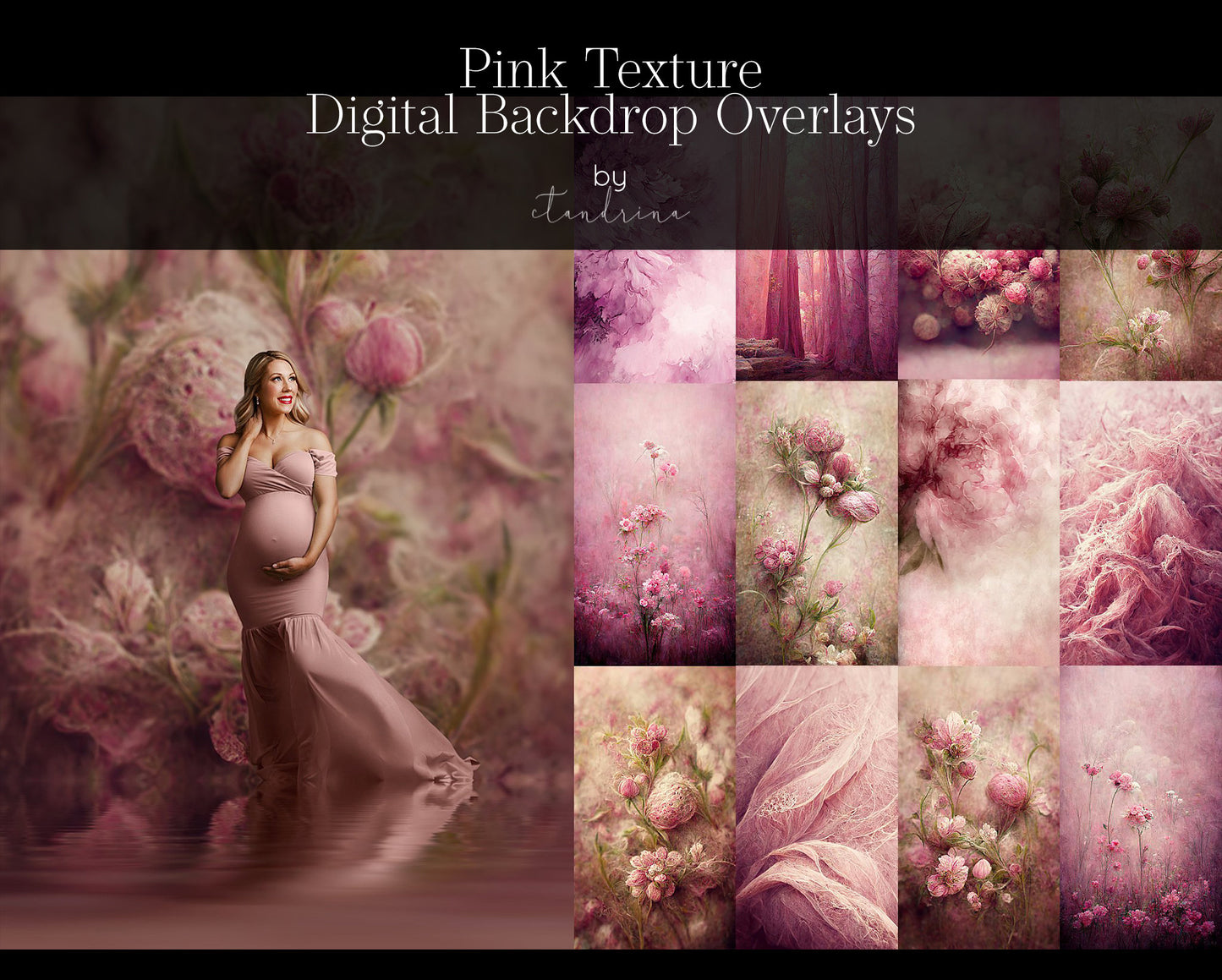 ctandrina digitals, pink floral texture overlays, fine art overlays, fine art texture overlays, fine art backdrops, maternity backdrops, maternity overlays, maternity sweeps, fine art photography, photoshop overlays, digital backdrop overlays, pretty