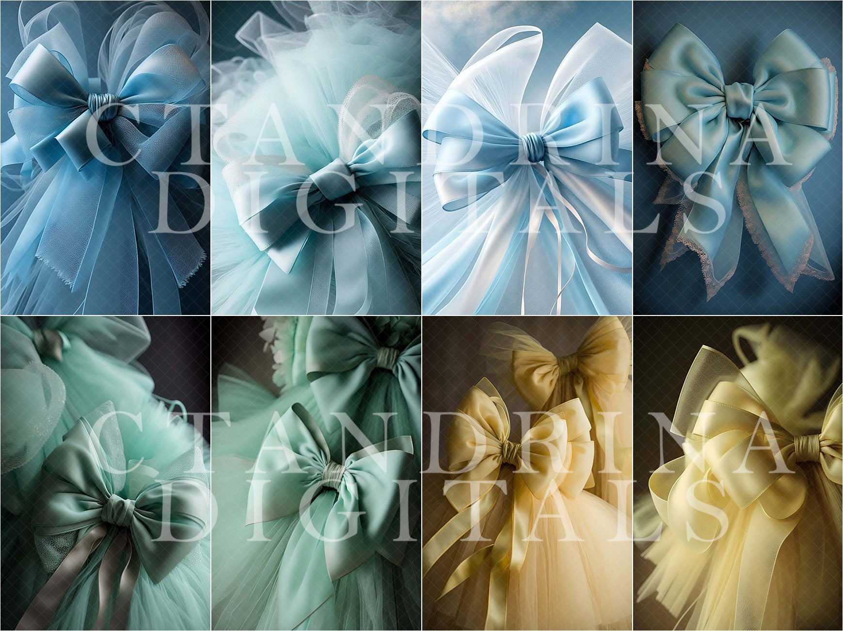 Beautiful Bow Digital Backdrop Overlays, Bow Digital Backdrops, Ribbon Digital Backdrops, Digital Backdrop Overlays for Photoshop Composites