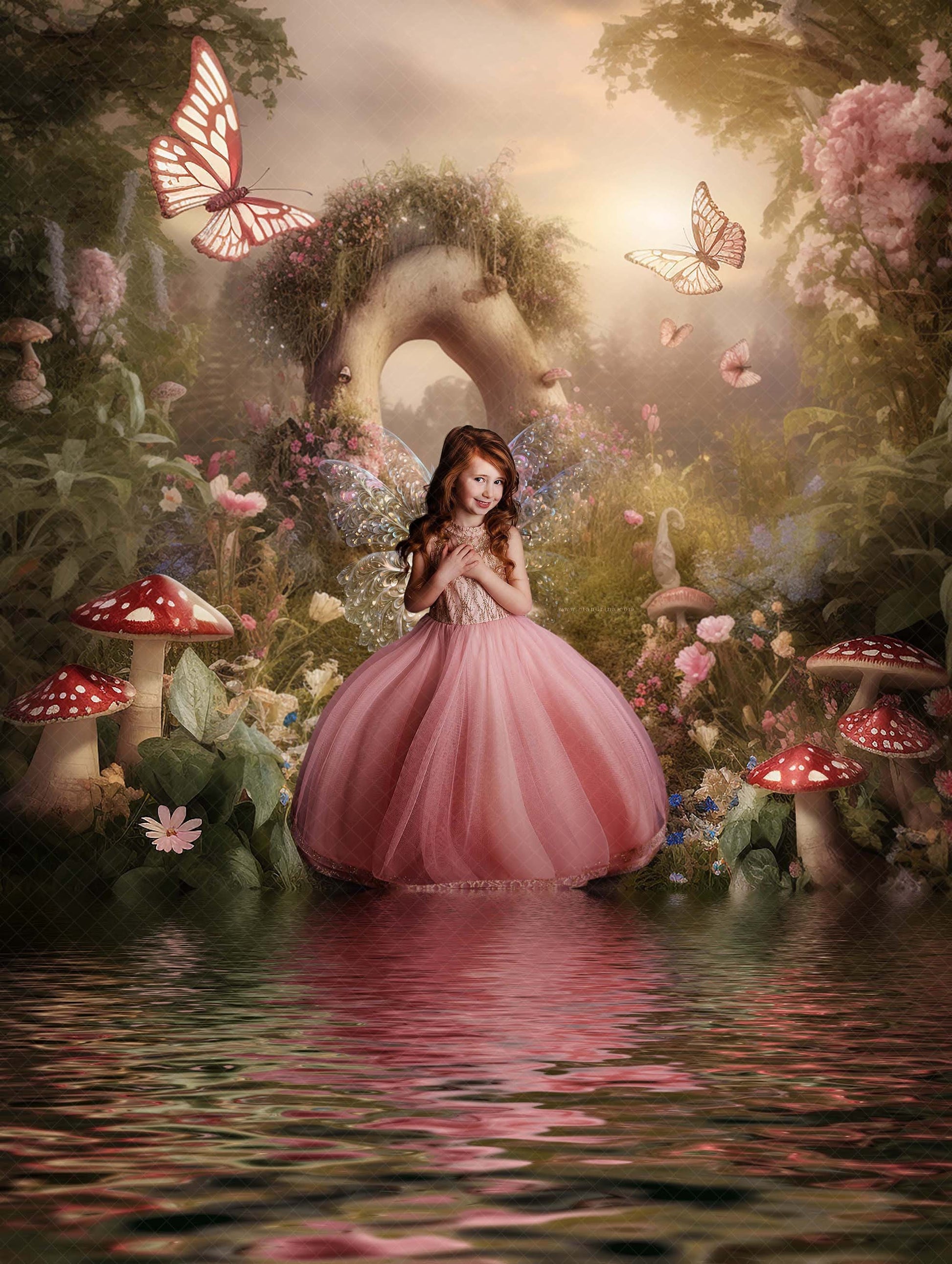 Magical Fairy Garden Digital Backdrops, Fantasy Digital Backgrounds, Fairy Digital Backdrops for Photoshop Composites, Dreamy Backdrops