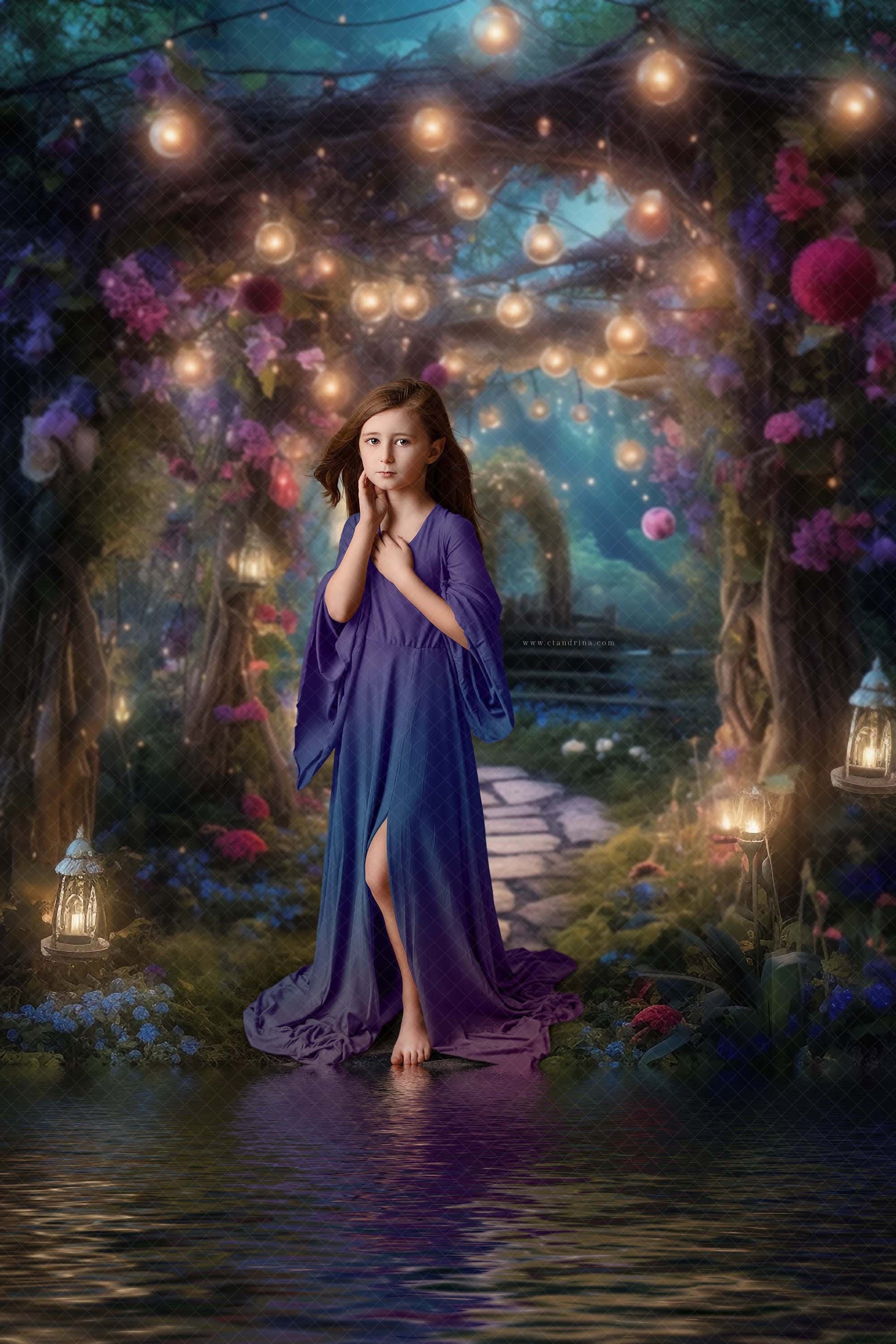 Magical Fairy Garden Digital Backdrops, Fantasy Digital Backgrounds, Fairy Digital Backdrops for Photoshop Composites, Dreamy Backdrops