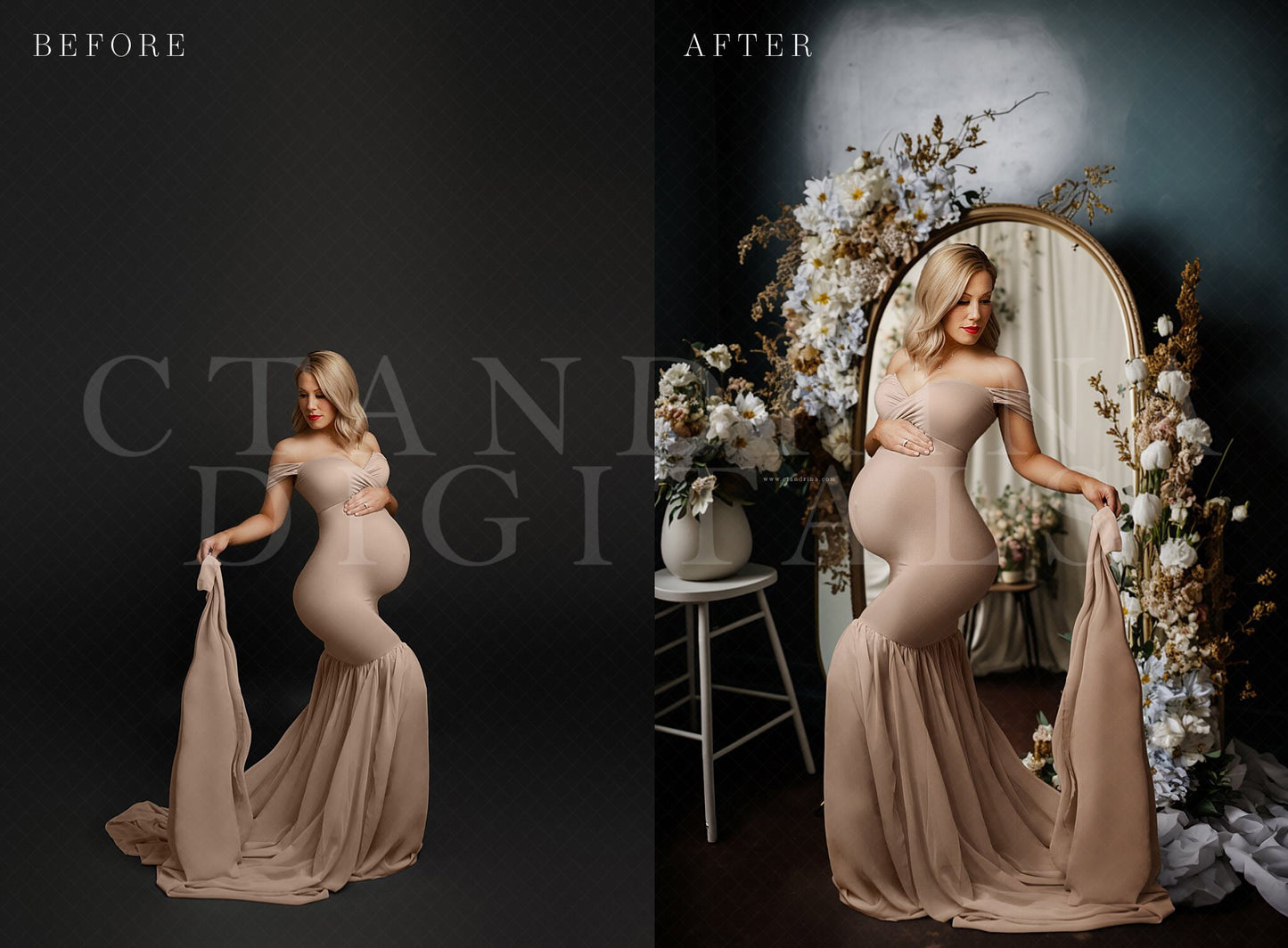 Boho Mirror Digital Backdrops, Maternity Digital Backdrops, Boho Backdrops, Mirror Digital Backdrops for Photoshop Composites