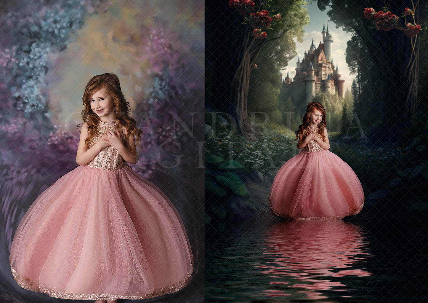 Dreamy Castle Digital Backdrops, Castle Path Digital Backgrounds, Castle Fantasy Digital Backdrops for Photoshop Composites, Magical Castles