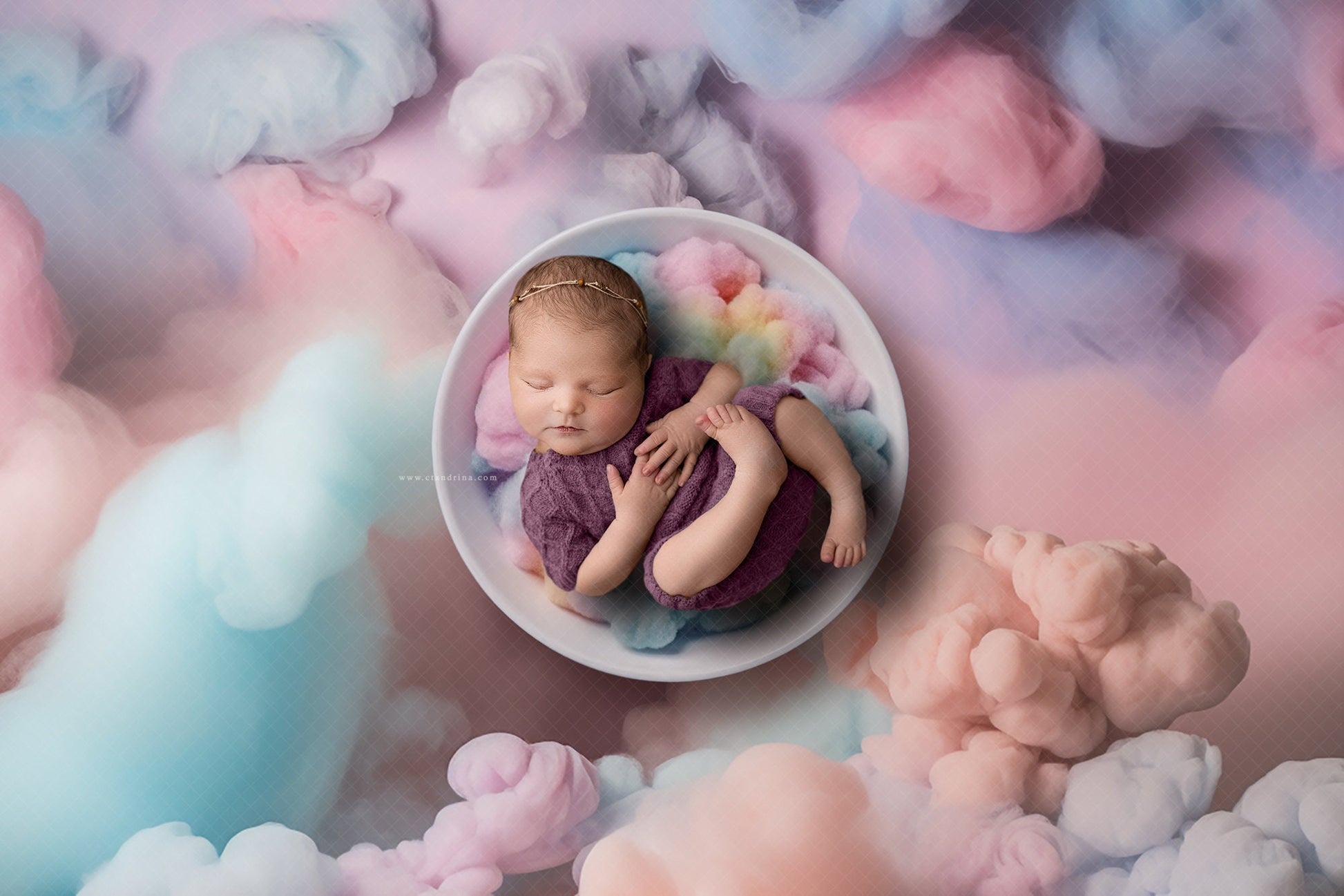 Cotton Candy Colors Newborn Digital Backdrop, Rainbow Baby Newborn Background, Rainbow Newborn Digital Backdrop for Photoshop