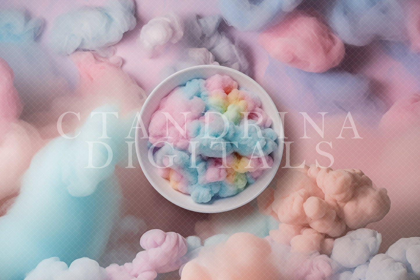 Cotton Candy Colors Newborn Digital Backdrop, Rainbow Baby Newborn Background, Rainbow Newborn Digital Backdrop for Photoshop