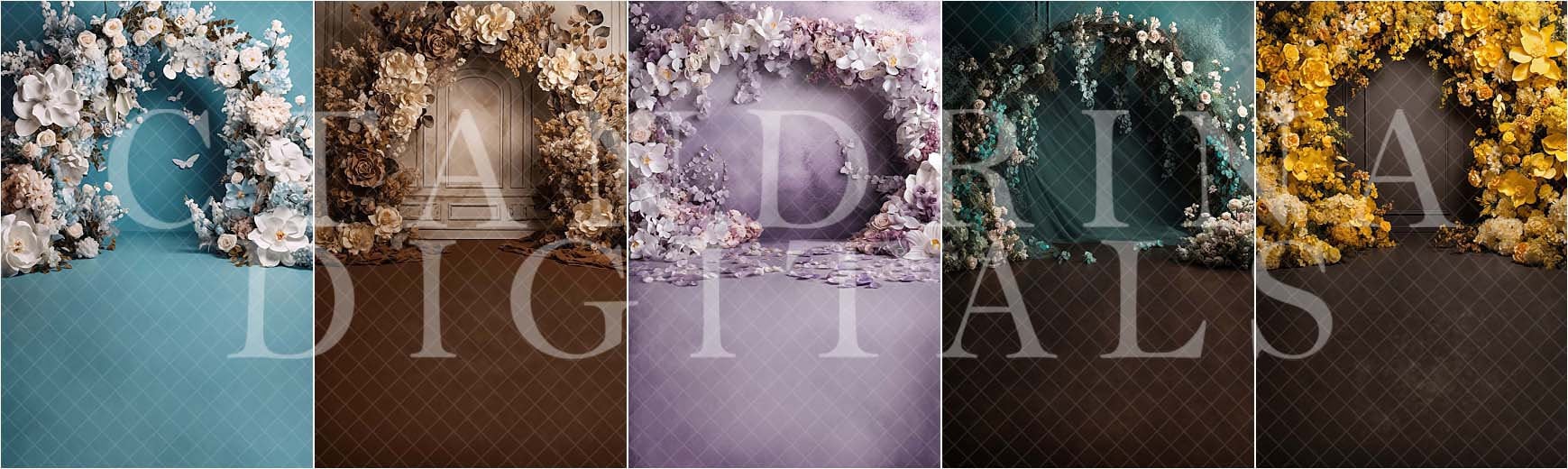 Floral Arch Digital Backdrops, Maternity Digital Backdrops, Spring Digital Backgrounds, Summer Backdrops, Digital Backdrops for Photoshop