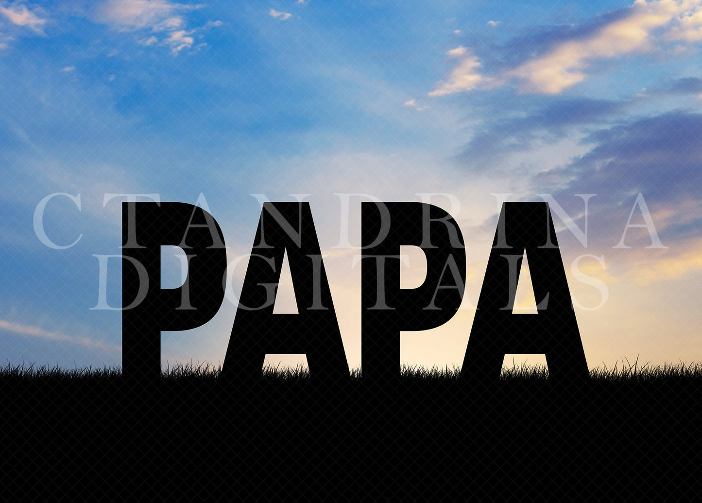 Papa Silhouette Digital Backdrop, Father's Day Digital Backdrop for Photoshop, Digital Backdrops for Grandparents Day