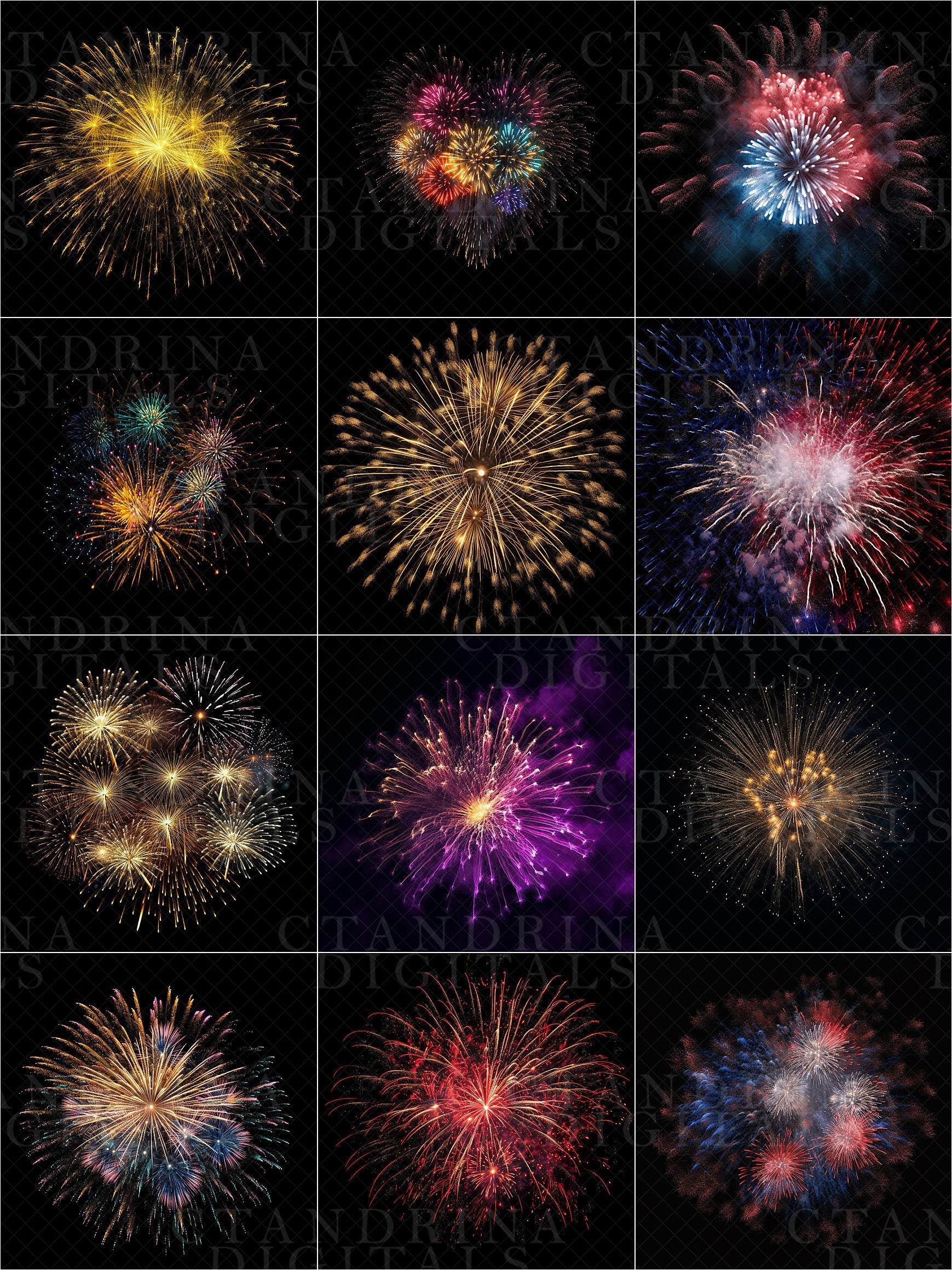 Firework Overlays, 4th of July Fireworks Overlays, Independence Day Overlays, Firework Overlays for Photoshop Composite