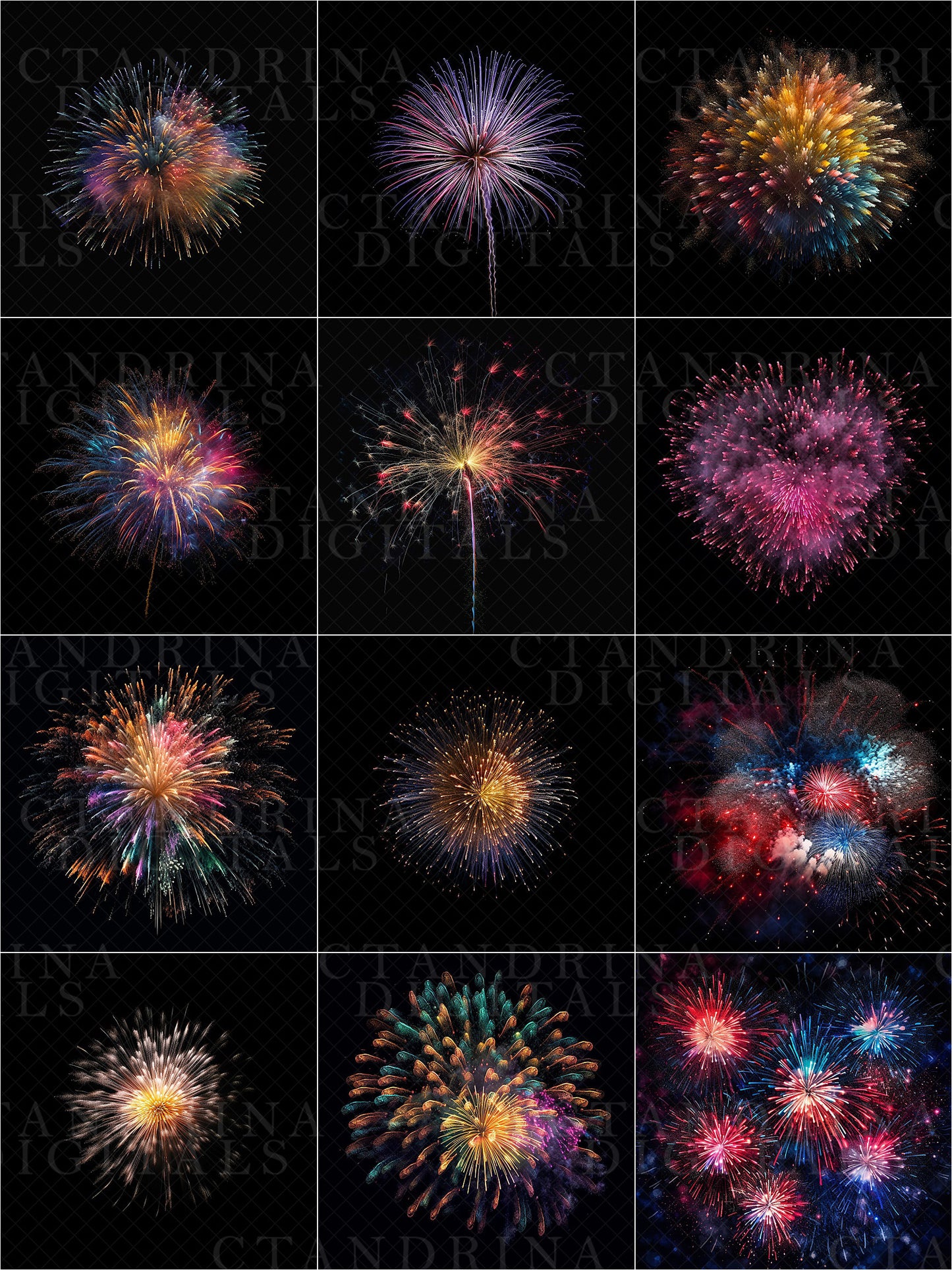 Firework Overlays, 4th of July Fireworks Overlays, Independence Day Overlays, Firework Overlays for Photoshop Composite