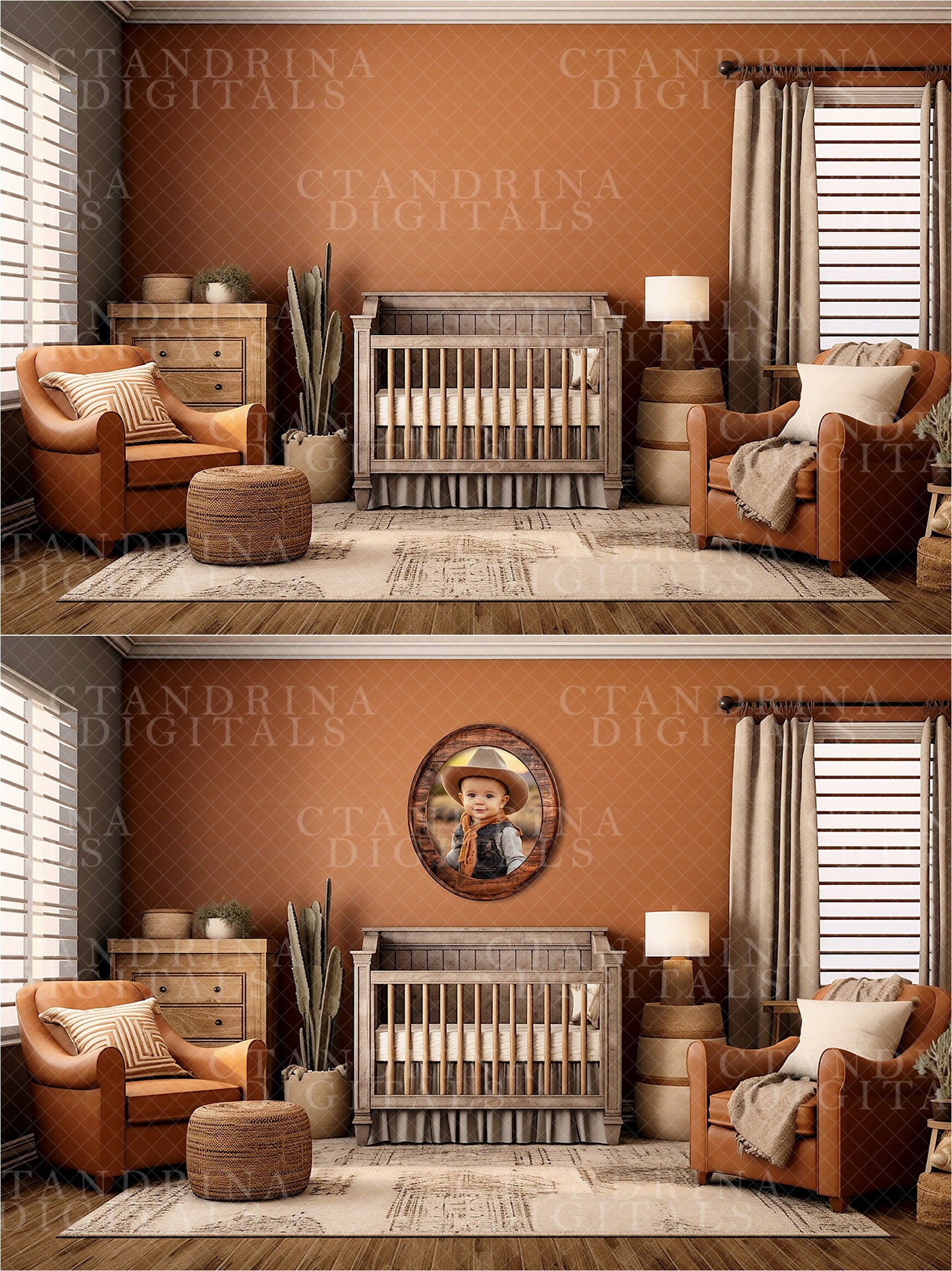 Wall Mock-Ups, Southwestern Living Room Mock-Ups, Photo Wall Mockups, Room Mock-Ups, IPS Photo Masks, Wall Frame Masks for Website and Blog