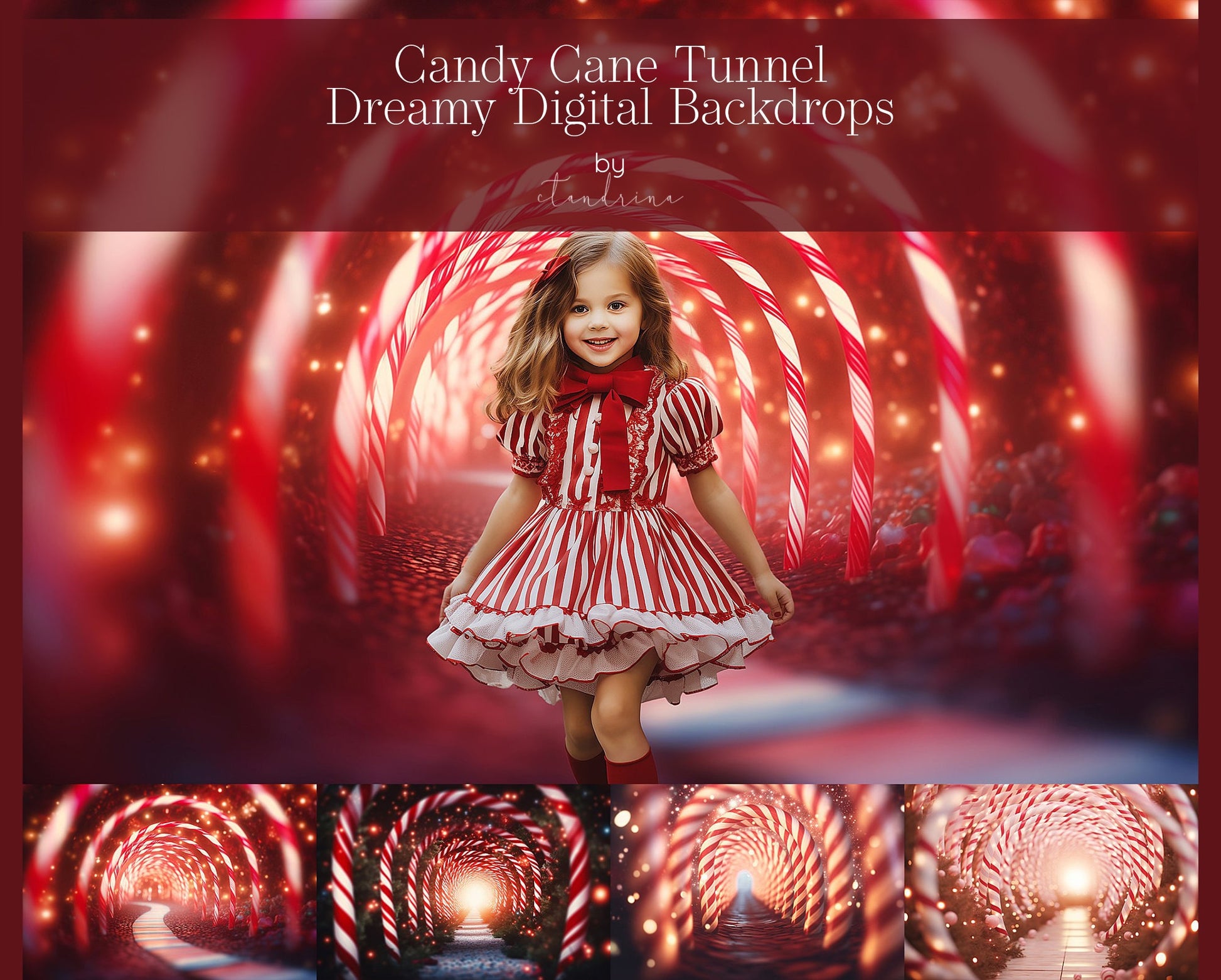 ctandrina digitals, best sellers, best digital backdrops, best overlays, christmas digital backdrops, dreamy backdrops, painterly backdrops, fine art backdrops, fun backdrops, candy cane backdrops, candy cane tunnel backdrops, tunnel backdrops