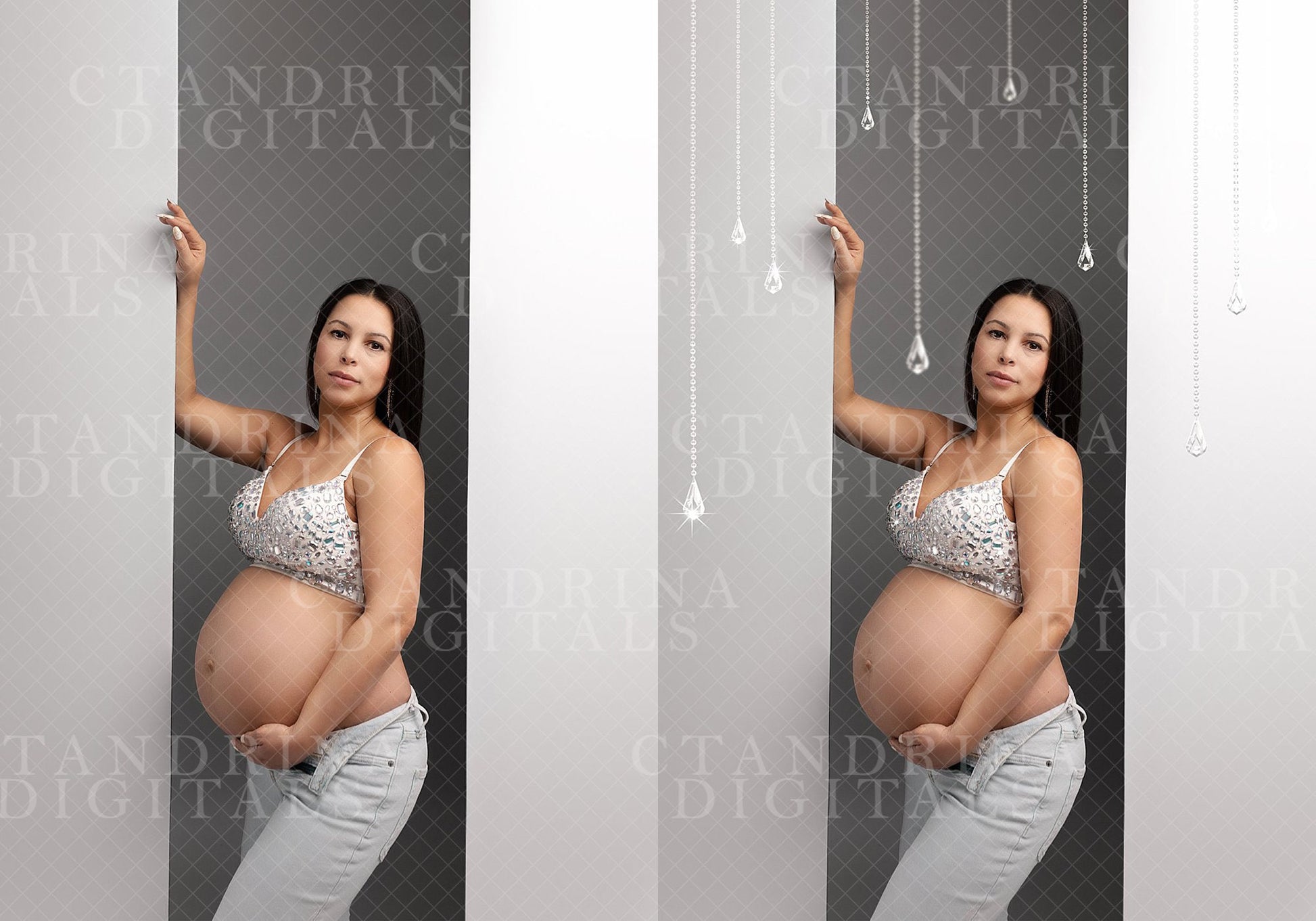 Hanging Crystal Digital Backdrop Overlays, Jewel Curtain Overlays, Maternity Backdrop Overlays, Portrait Overlays, Sparkle Photoshop Brush, best digital backdrops, best maternity digital backdrops, best maternity backdrop overlays, photoshop overlay