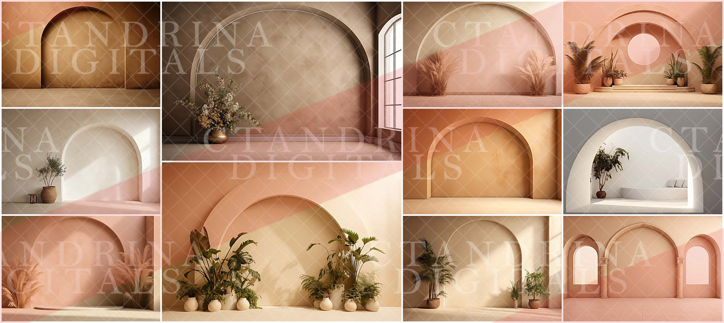 arch digital backdrops, wall arch backdrops, maternity digital backdrops, maternity backdrop overlays, best seller, ctandrina digitals, boho backdrops, boho digital backdrops, arch rooms, arch wall rooms, arched wall digital backdrops for photoshop