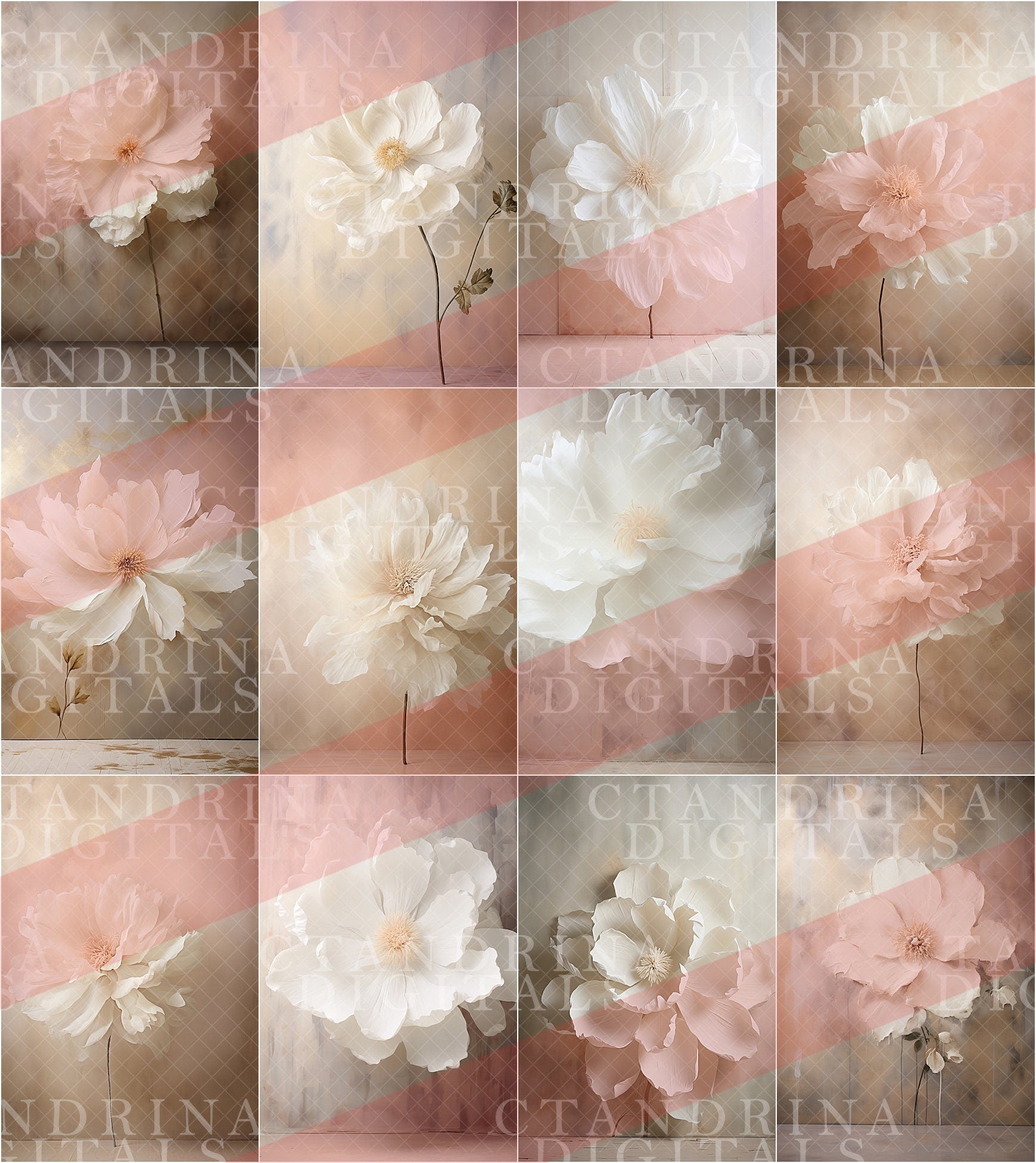 Fine Art Flower Digital Backdrops, Big Flower Digital Backdrops, Maternity Digital Backdrops for Photoshop, Big Floral Digital Backgrounds, fine art backdrops, ctandrina digitals, best seller, best digital backdrops, best maternity backdrops