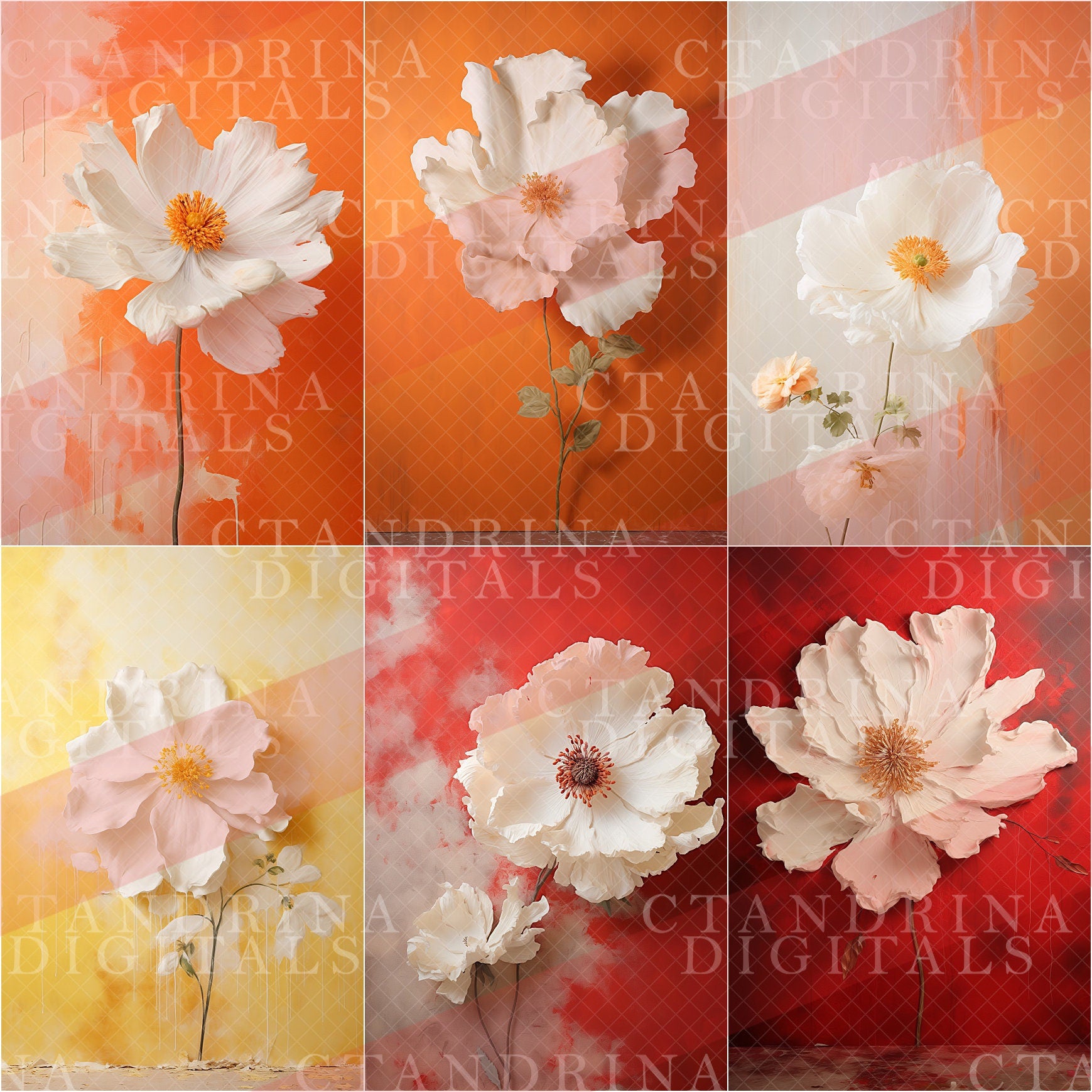 Fine Art Flower Digital Backdrops, Big Flower Digital Backdrops, Maternity Digital Backdrops for Photoshop, Big Floral Digital Backgrounds, fine art backdrops, ctandrina digitals, best seller, best digital backdrops, best maternity backdrops